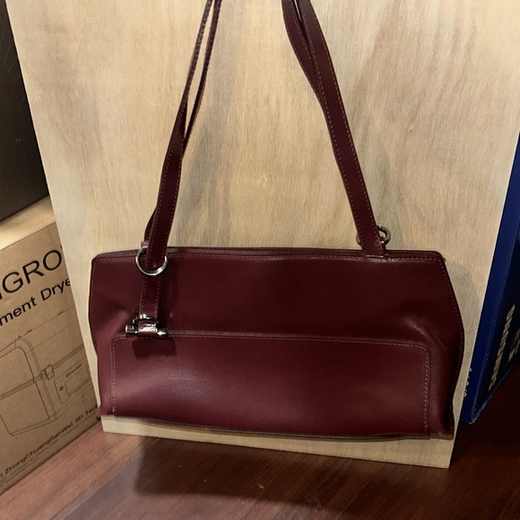 NWT - Furla - Anchor Velvet Burgundy Handbag - Picture 3 of 7